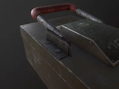 Industrial Power On - Off Switch Low-poly 3D model