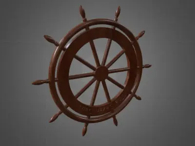 Boat helm 3D model