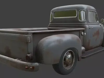 Vintage Rusty Pickup Truck 3D Model 3D model purchase