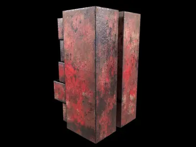 Cabinet V1 - 008 Low-poly 3D model