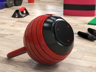 Adjustable Kettlebell Red 3D model