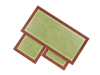 Antique Coffee Table Set 3D model