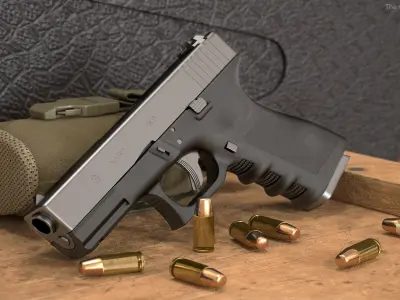 Micro Compact Handgun 3D model