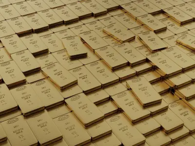 Gold bars 250gr 3D model