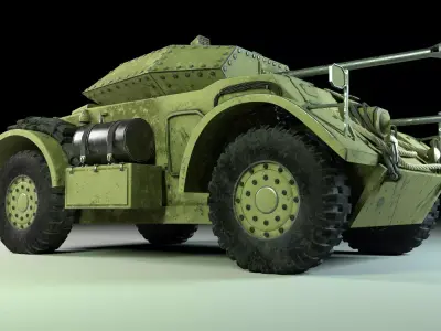 WW2 TANK Military Staghound MK Tank   Multi Task Vehicle WW2   3D model