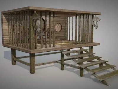 GOKTURK WOLF HOUSE Free 3D model