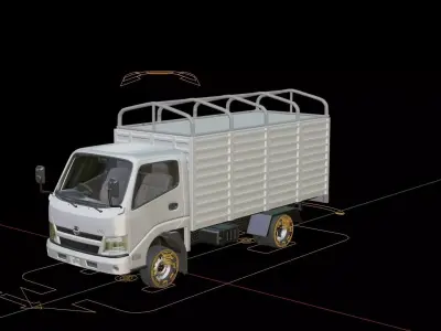 Hino 300 Wide Box Truck 3D model