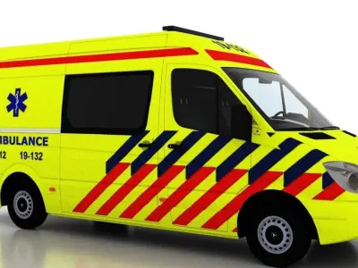 Mercedes Benz Sprinter L2H2 2009 Netherlands Ambulance 3D model