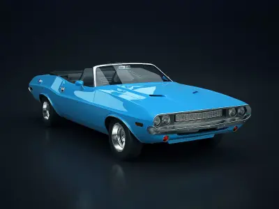 Challenger Convertible 1970 3D model