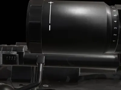 AWP sniper rifle Low-poly 3D model