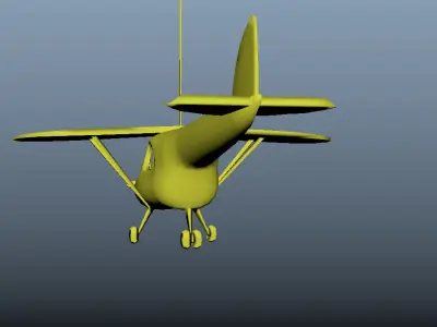 Toy Hanging Plane Low-poly 3D model