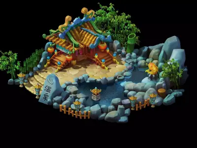 Park rockery 3D model