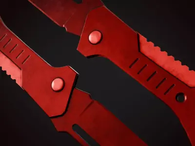 Knife 4 B Low-poly 3D model