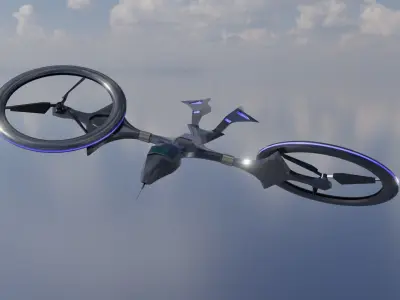 D2 Mosquito Drone Low-poly 3D model