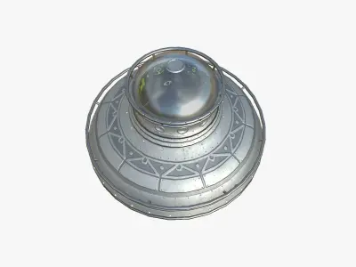 Alien Spaceship UFO F01 Steel - Sci Fi Spacecraft Design Low-poly 3D model