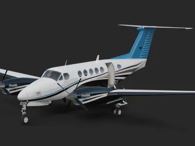Twin Turboprop Civil Utility Aircraft 3D model