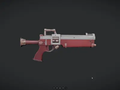 futuristic sci-fi gun 3D model purchase