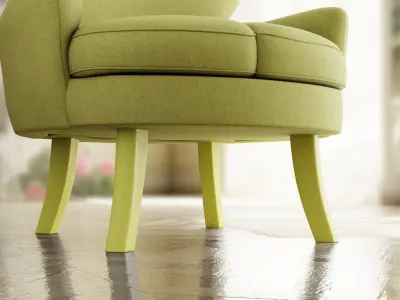 Furniture Accent Chairs Bohemian 021 Low-poly 3D model
