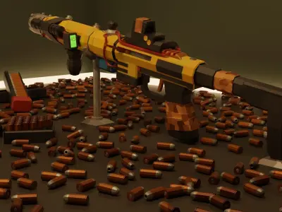9mm SMG gun 3d Blender Model 3D model