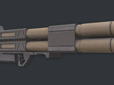 Rocket Launcher Game Ready 11 Low-poly 3D model