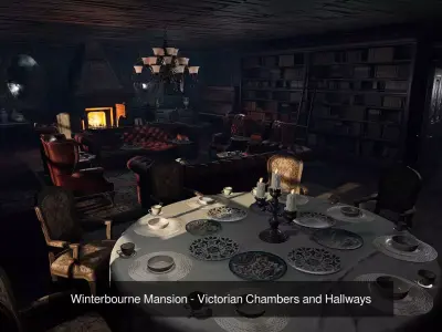 Vintage Victorian Historical Interior Collection 3D Model Pack