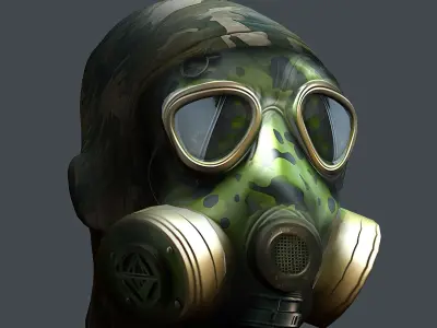 Helmet 3d model military combat Military scifi Low-poly 3D model Low-poly 3D model get