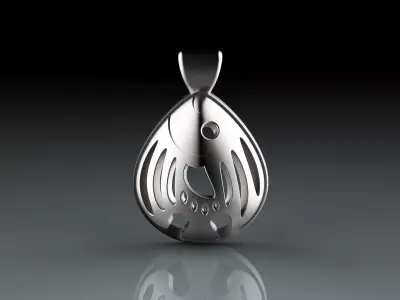 Fish necklace pendant Free 3D print model