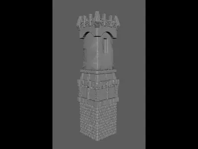 Medieval Castle Structure - Tower B 3D model