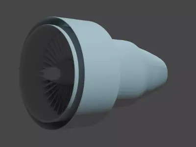 Jetengine Low-poly 3D model