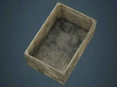 Crate 4B Low-poly 3D model