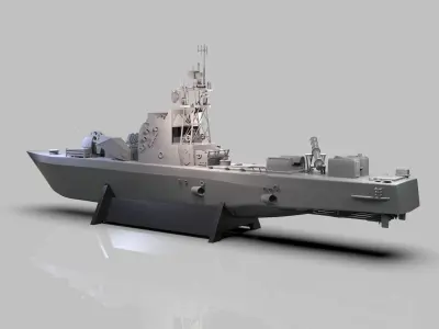 INS Mivtach Warship 3D print model