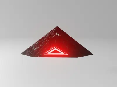 Flying Charizomotic megalith Low-poly 3D model