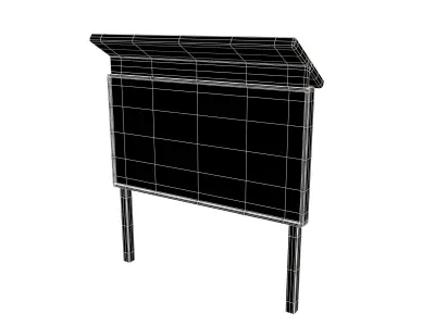 Advertising Display LCD Mockup v3 001 Low-poly 3D model