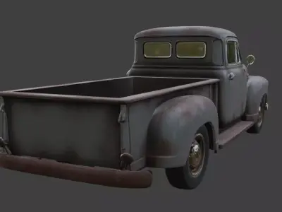 Vintage Rusty Pickup Truck 3D Model 3D model 31
