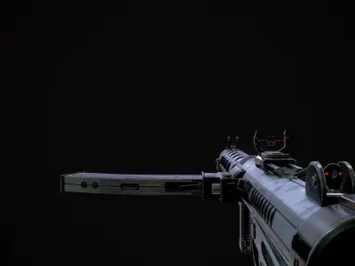 Futuristic Sterling MK4 Low-poly 3D model