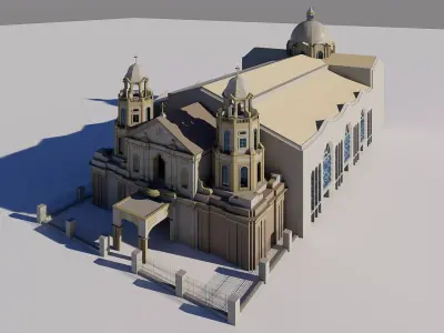 Quiapo Church 3D Model Low-poly 3D model
