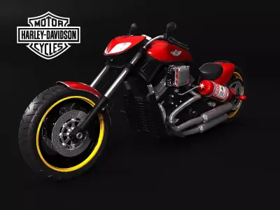 harley custom 3D model