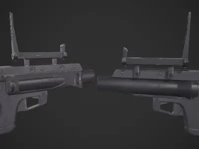 Heckler And Koch XM Grenade Launcher Low-poly 3D model