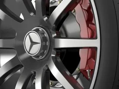 AMG Mercedes Benz S 63 wheel 3D model