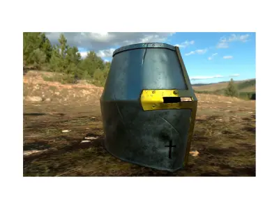 Medieval Helmet Low-poly 3D model get