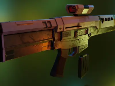Sci-Fi DMR Free low-poly 3D model