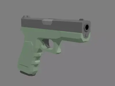 Low poly Glock 17 3D model