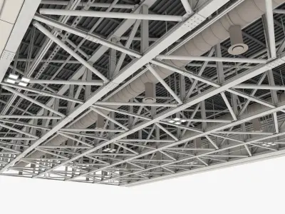 Ceiling Ventilation Pipes 12 3D model