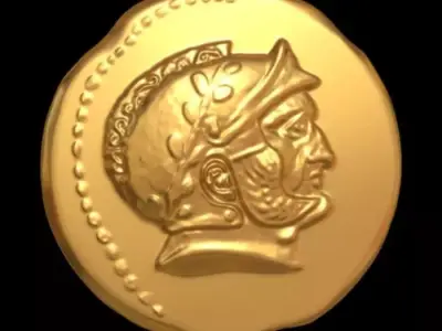 old Rome coin2-3d print model 3D print model