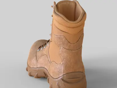  Boots Military Combat Low-poly 3D model