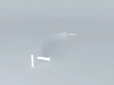 handle curved wall shelf Free 3D model