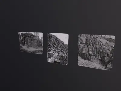 Old Photo WW1 3D Model Low-poly 3D model