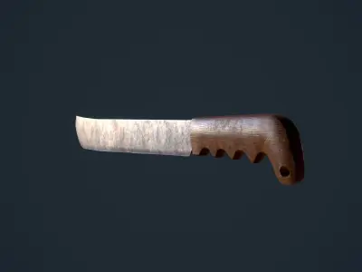 Machete knife Low-poly 3D model buy