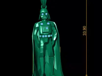 Sci-Fi Dark Warrior Pendant 3D Printable Model 3D print model
