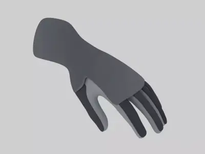 Armored Glove Gauntlet 3D Model Low-poly 3D model